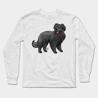 Dog - Pyrenean Shepherd - Black Long Sleeve T-Shirt